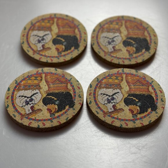 Thirstystone Natural Solid Sandstone Coasters Set Of 4 Chickens Design - Picture 10 of 14